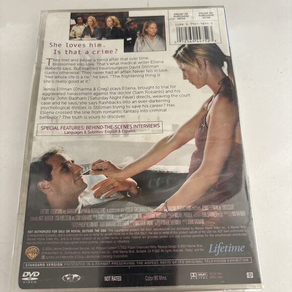 Obsessed (2004) DVD, Authentic US Lifetime Original Movie Release NEW - Picture 3 of 3